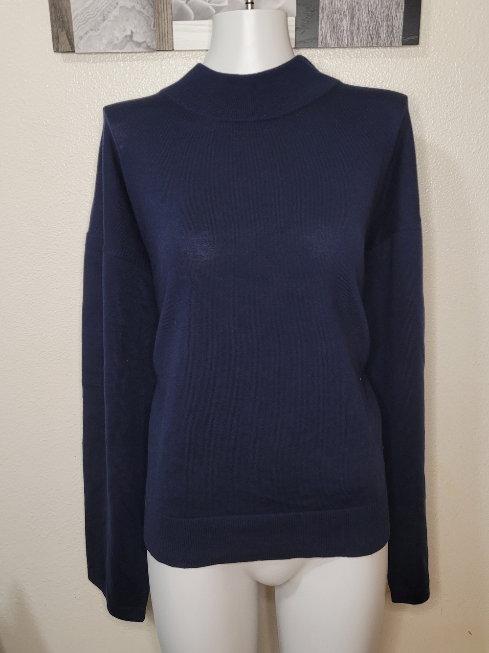 Banana Republic Navy Cowl-Neck Sweater XLg